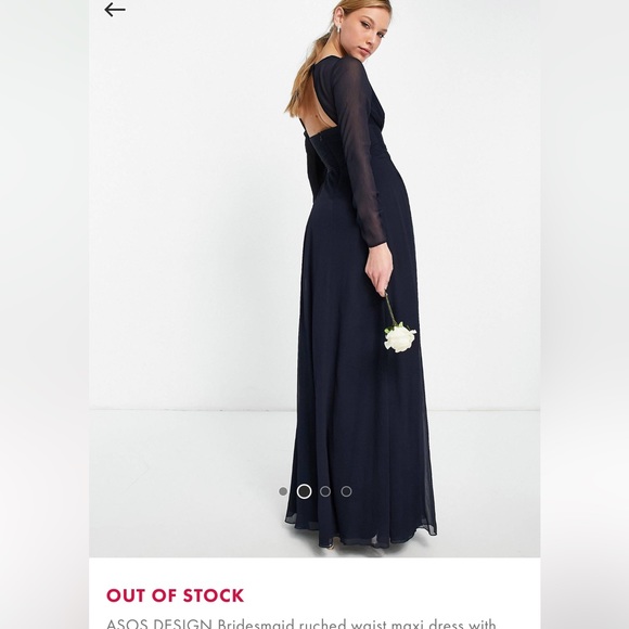 ASOS Design bridesmaid ruched waist maxi dress - Picture 5 of 5